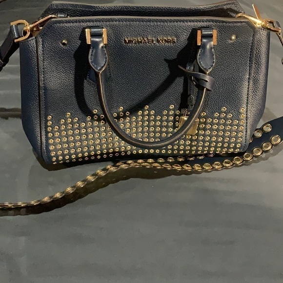 Michael Kors small shoulder bag Navy/Rivet Strap - Picture 1 of 8
